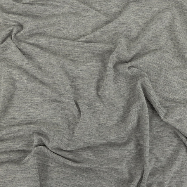 Heathered Drizzle Gray Rayon Jersey