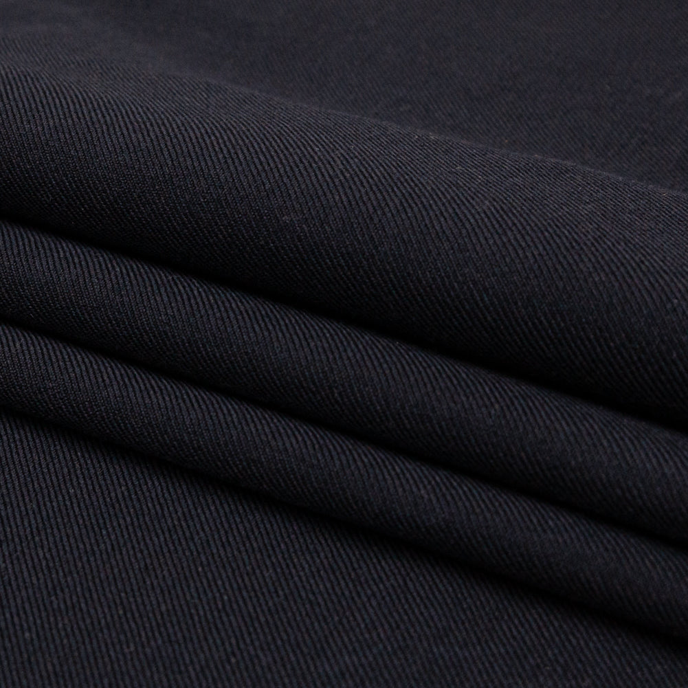 Black Iris Sturdy Wool Twill - Folded