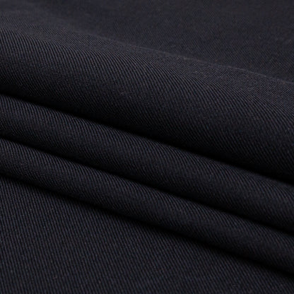 Black Iris Sturdy Wool Twill - Folded