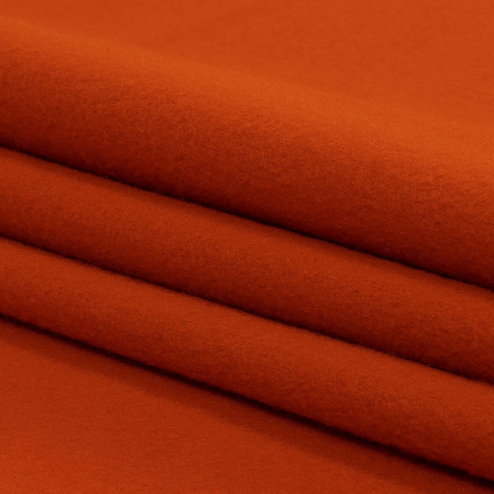 Pumpkin Orange Acrylic Fleece Folded