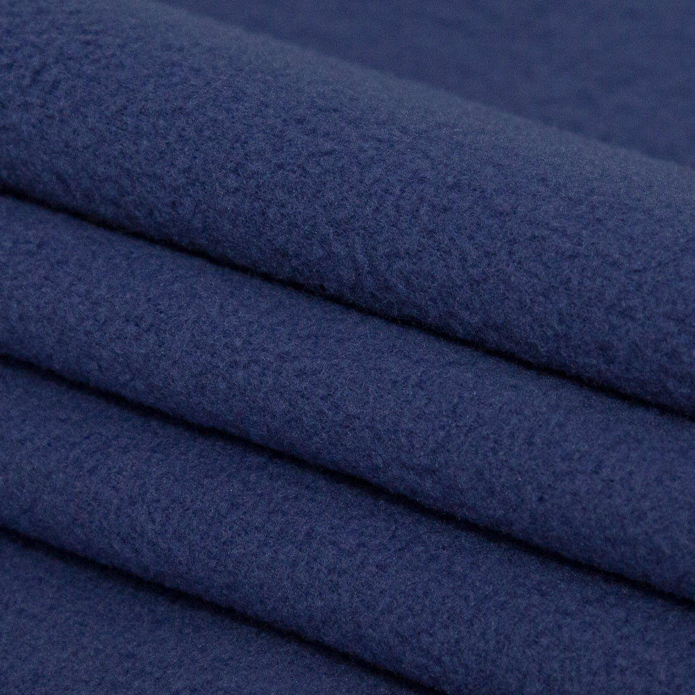 Gray Blue Double-Sided Polyester Fleece Folded