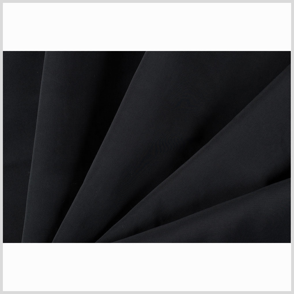 Black Solid Nylon Outerwear - Full