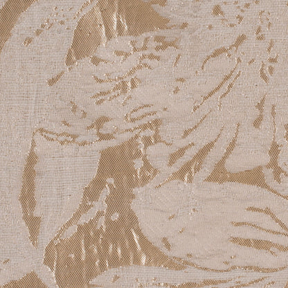 Metallic Gold Floral Silk-Viscose Brocade Detail