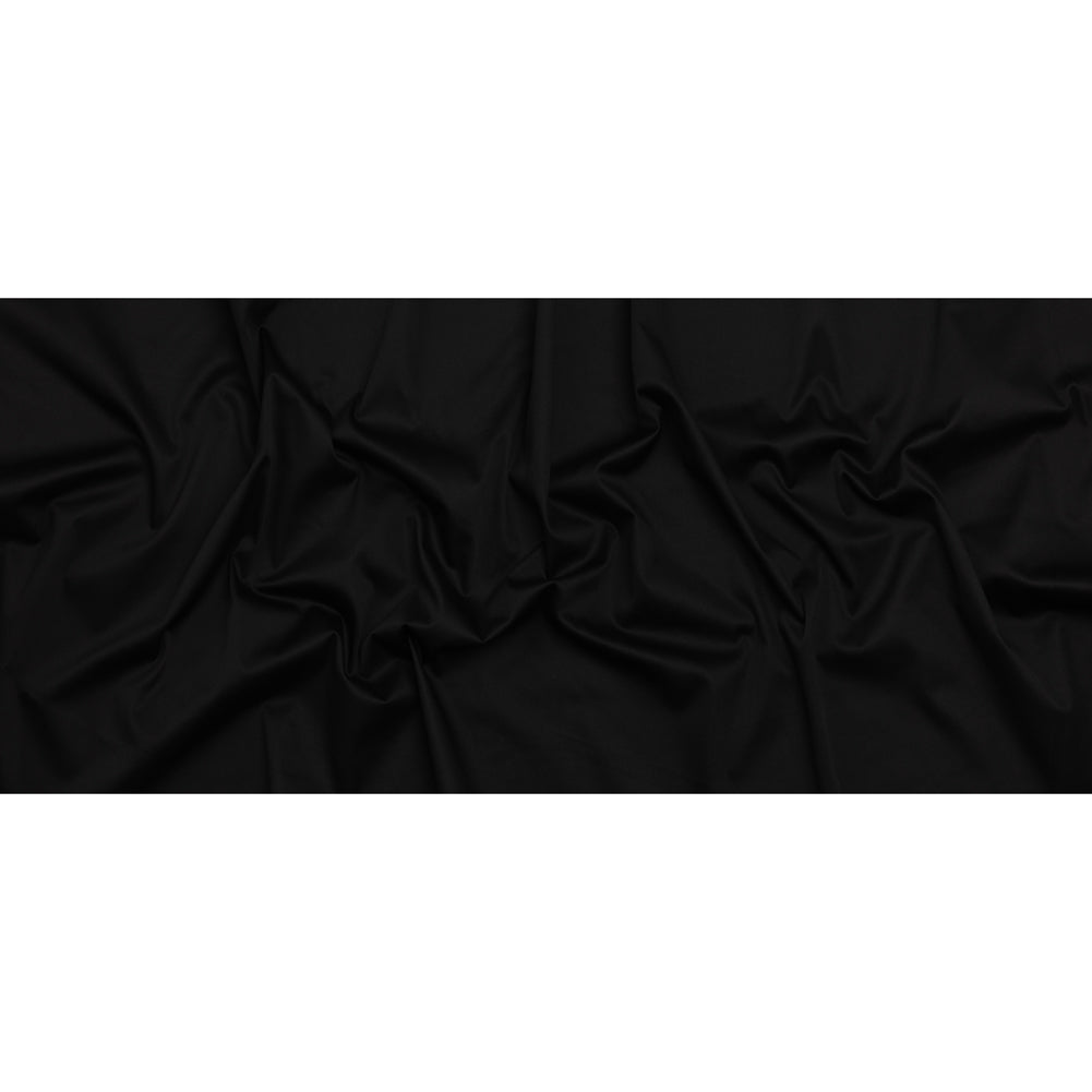 Stretch Cotton Sateen - Black - Deadstock