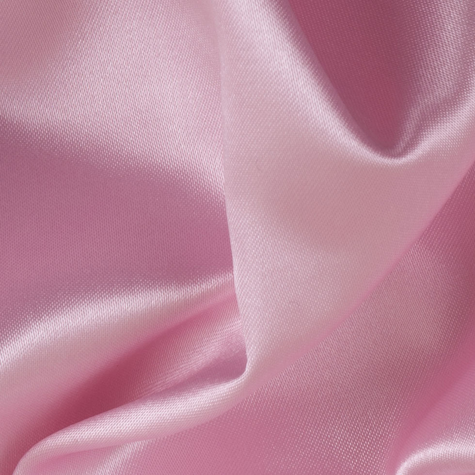 Pink Solid Polyester Satin Detail