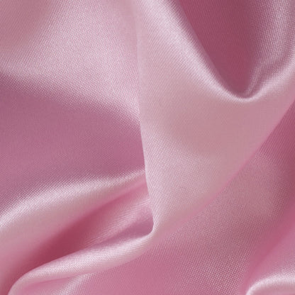 Pink Solid Polyester Satin Detail