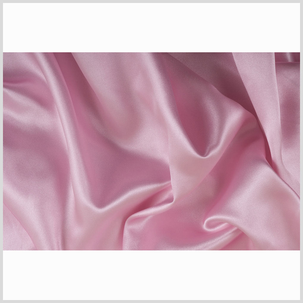 Pink Solid Polyester Satin Full