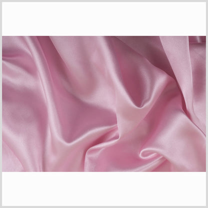 Pink Solid Polyester Satin Full