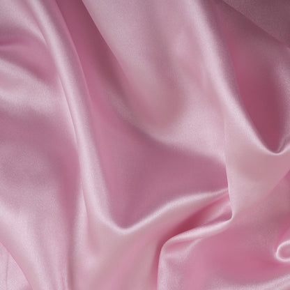 Pink Solid Polyester Satin