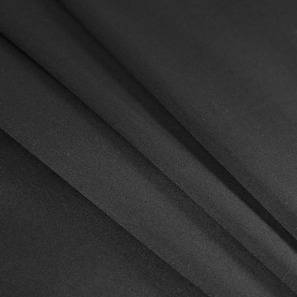 Black Stretch Cotton Sateen - Folded