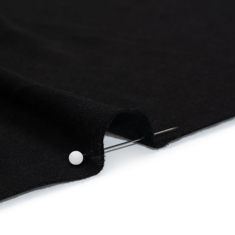Lightweight Viscose and Silk Jersey - Black - Deadstock