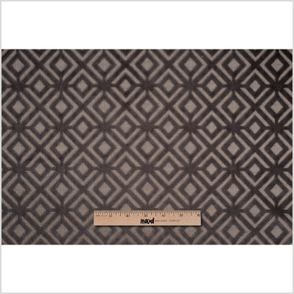 Brown Geometric Cut Velvet - Full