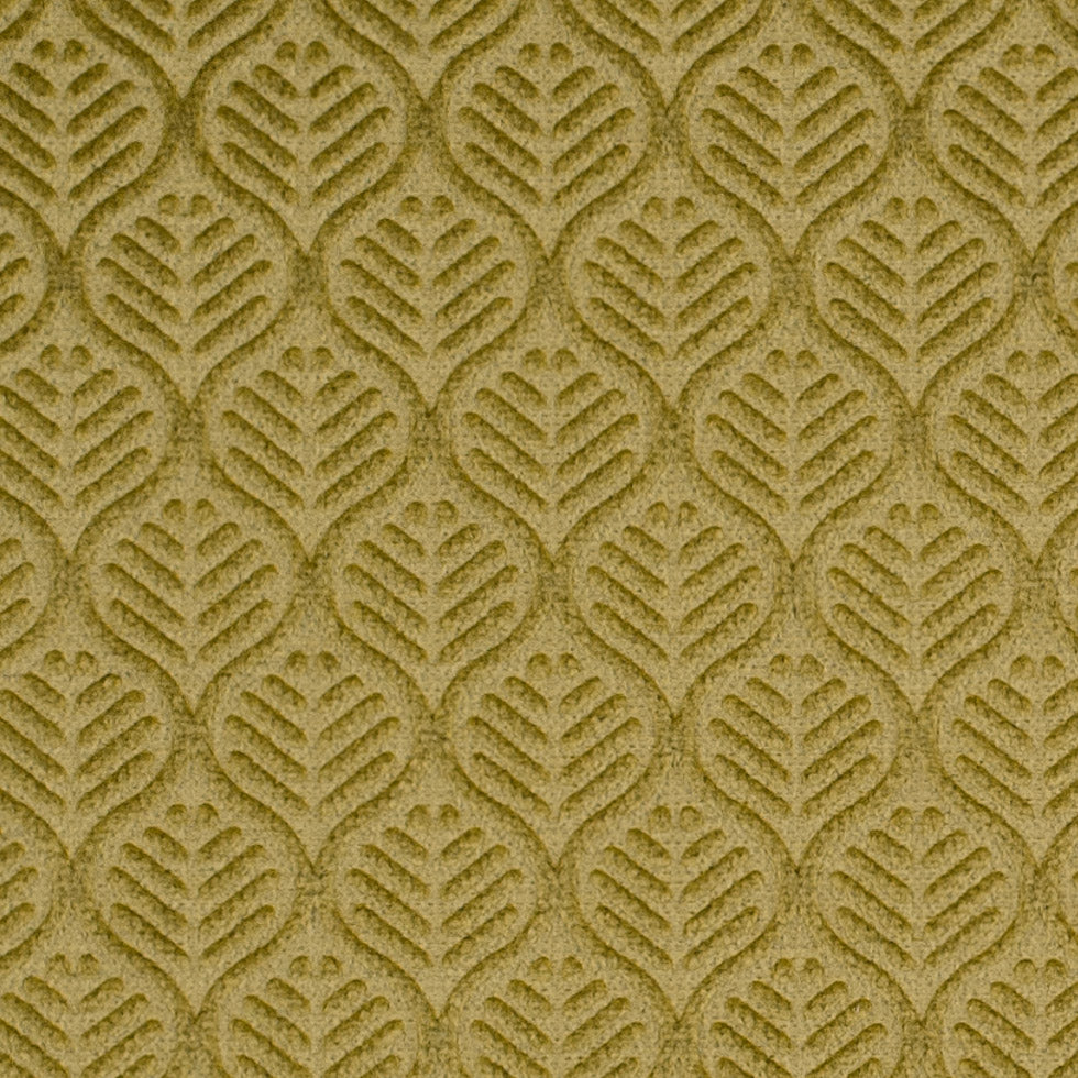 Chartreuse Geometric Imprint Velvet - Detail