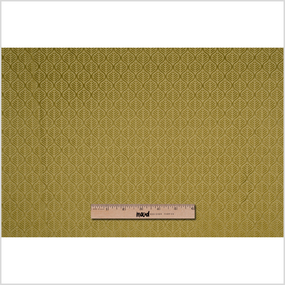 Chartreuse Geometric Imprint Velvet - Full