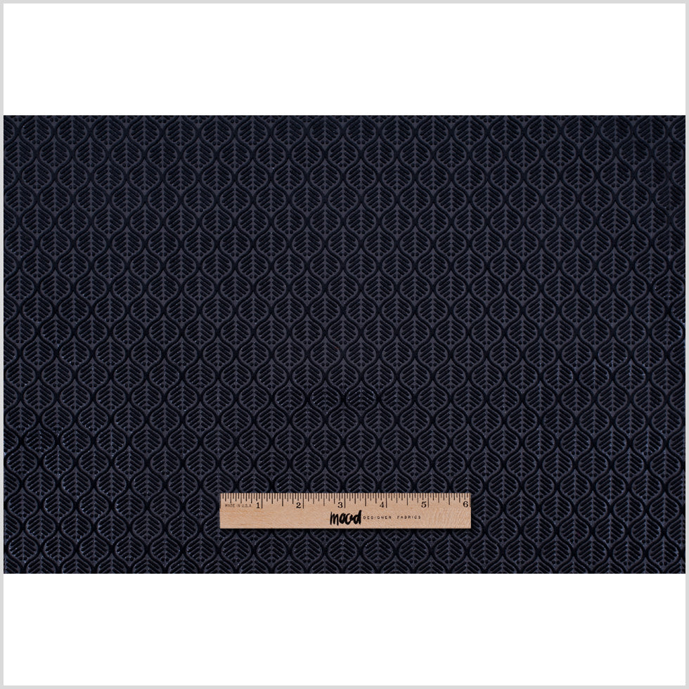 Black Geometric Cut Velvet - Full