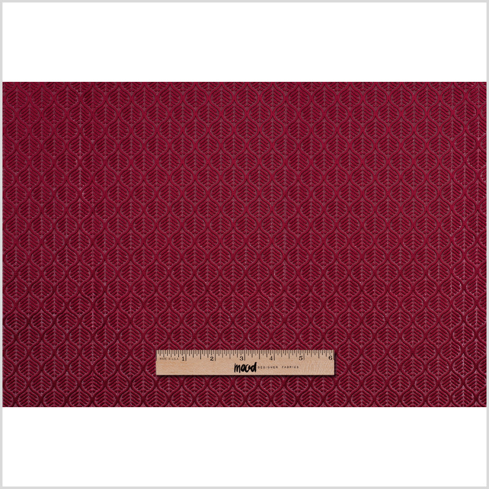 Ruby Geometric Cut Velvet - Full