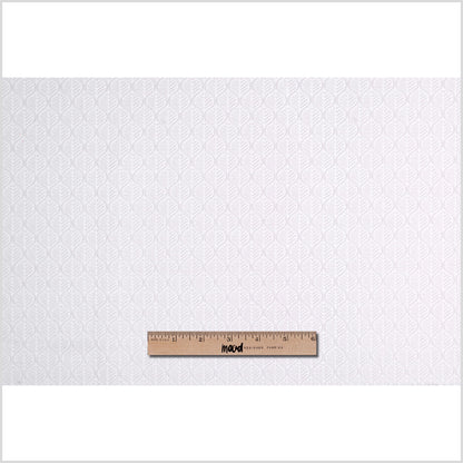 Ivory Geometric Cut Velvet Full