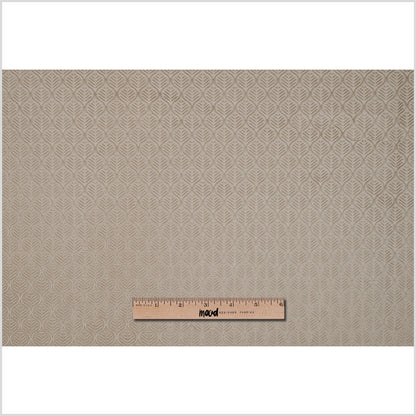 Champagne Geometric Cut Velvet - Full