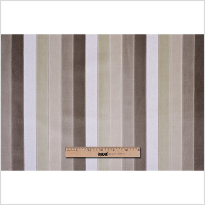 Beige Hues Striped Velvet Full