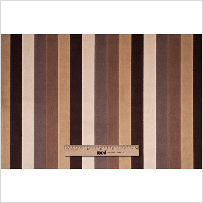 Tan and Brown Striped Velvet - Full