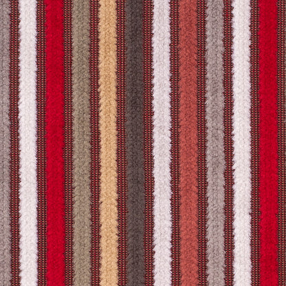 Multicolor Red Striped Velvet - Detail