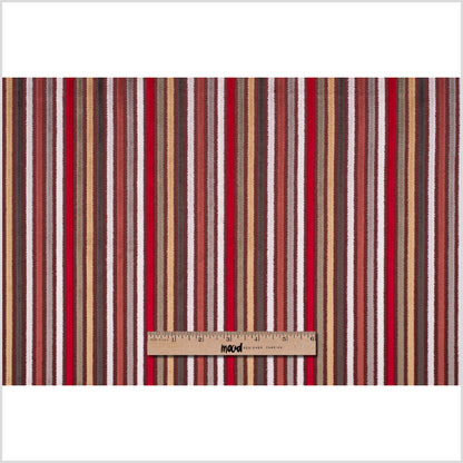 Multicolor Red Striped Velvet - Full