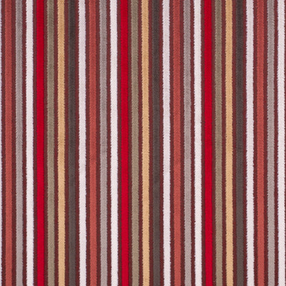 Multicolor Red Striped Velvet