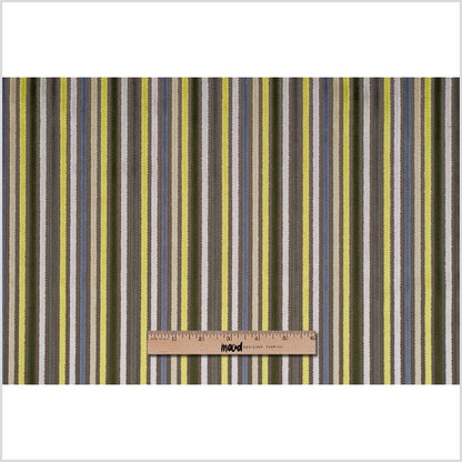 Multicolor Green and Brown Striped Velvet - Full