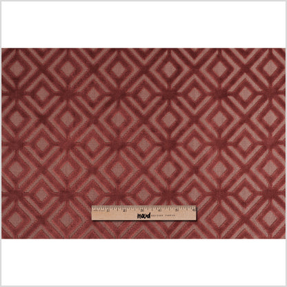 Rust Geometric Cut Velvet - Full