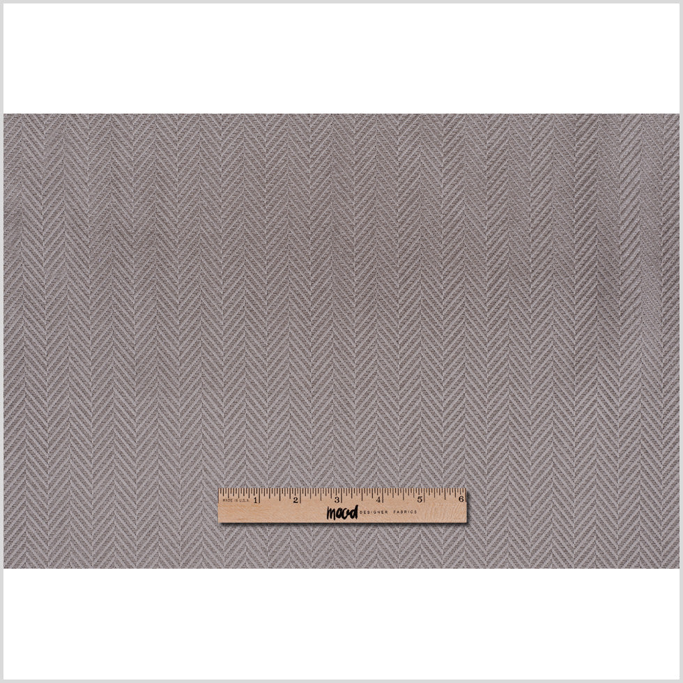 Taupe Herringbone Cut Velvet - Full