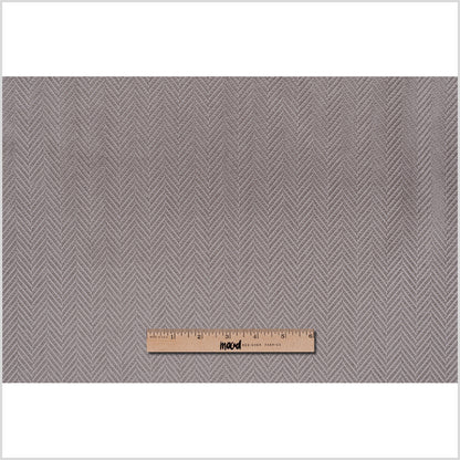Taupe Herringbone Cut Velvet - Full