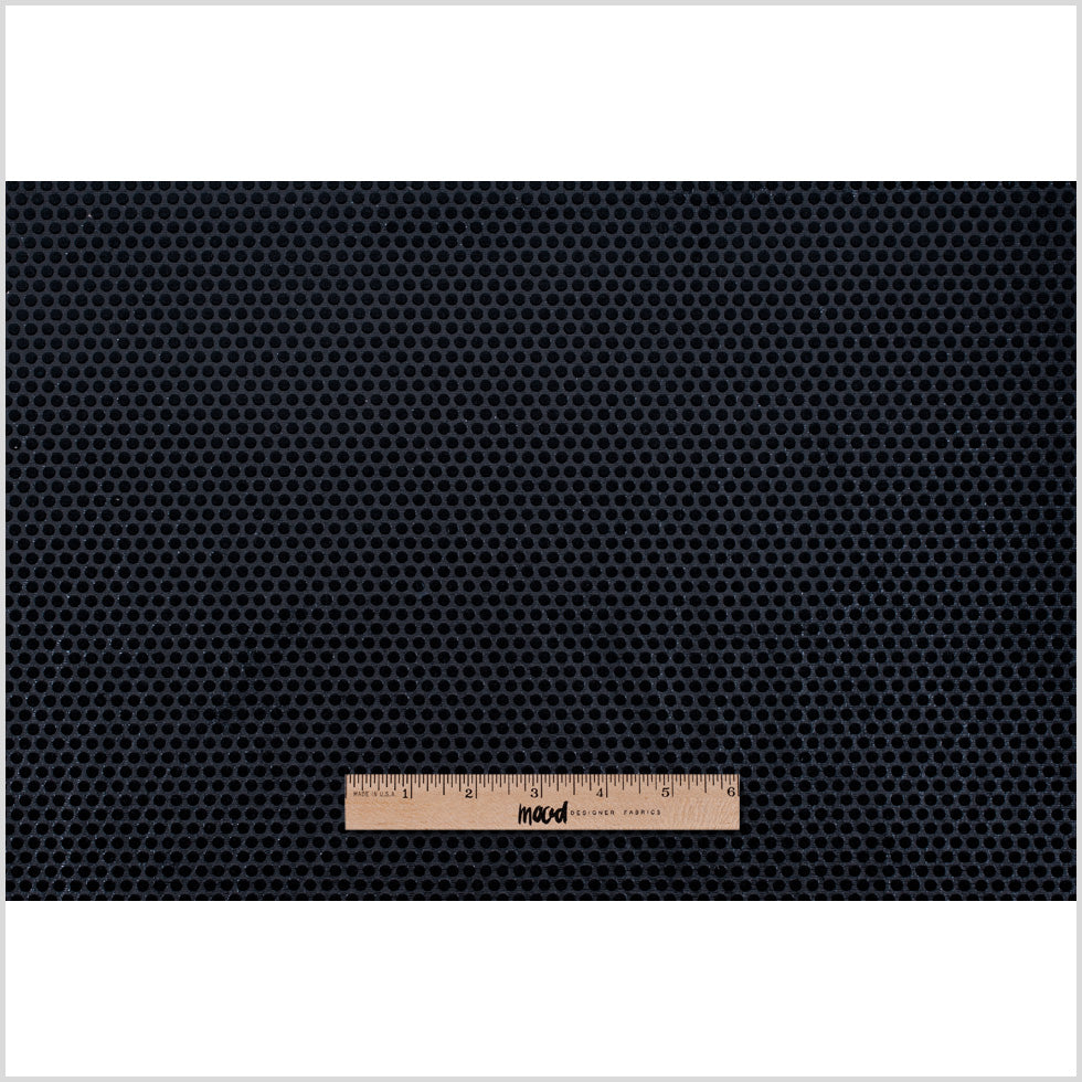 Black Dotted Cut Velvet - Full