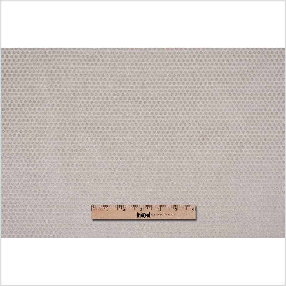 Pale Khaki Dotted Cut Velvet Full