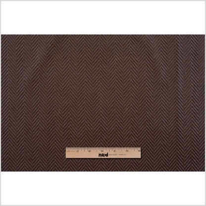 Brown Herringbone Cut Velvet - Full