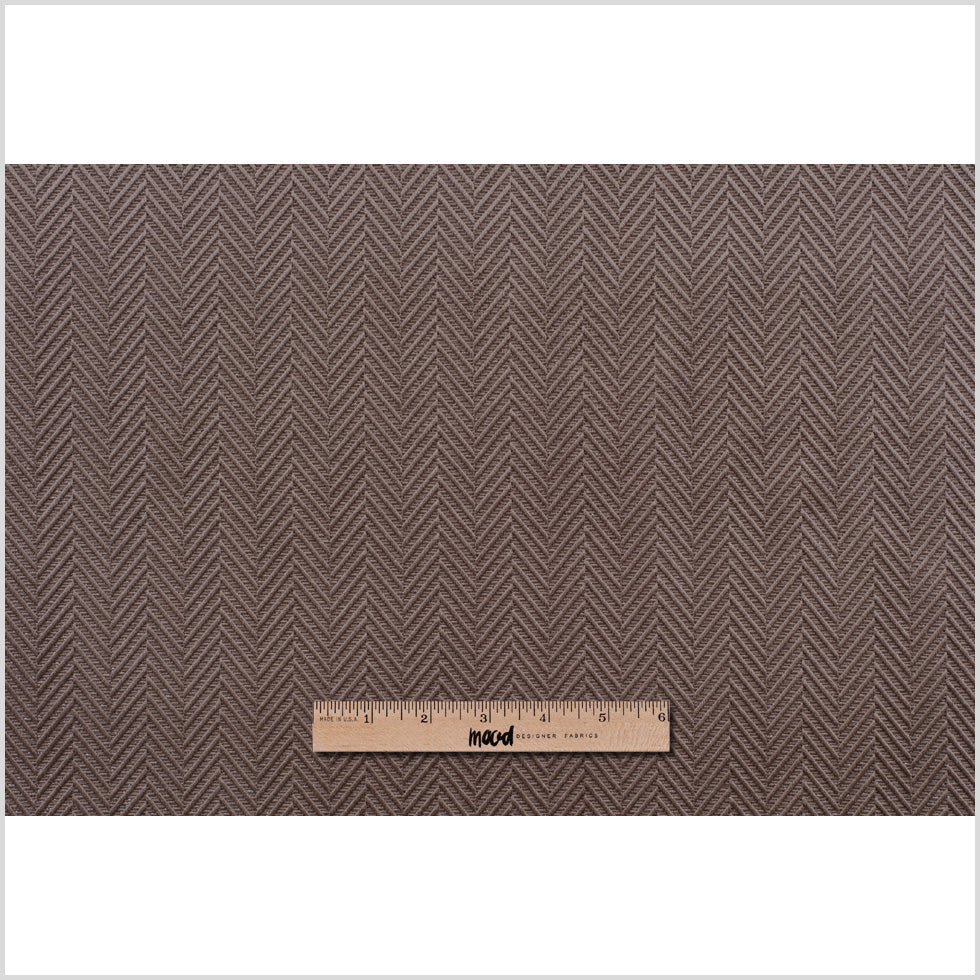 Espresso Herringbone Cut Velvet - Full