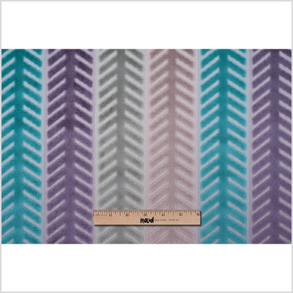 Multicolor Geometric Cut Velvet - Full