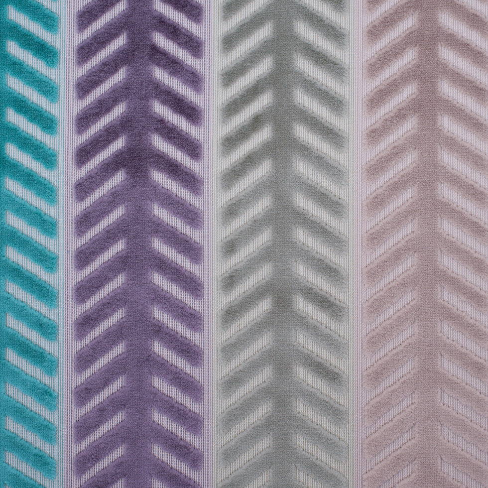 Multicolor Geometric Cut Velvet