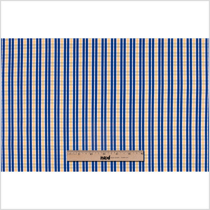 Blue/Yellow Checkered Cotton Shirting - Full