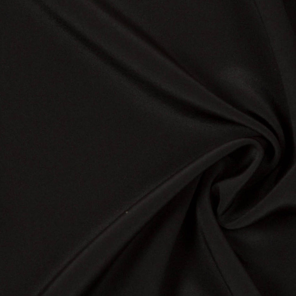 Black Silk Crepe de Chine