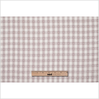 Steven Alan Beige/Ecru Checkered Cotton Shirting Full