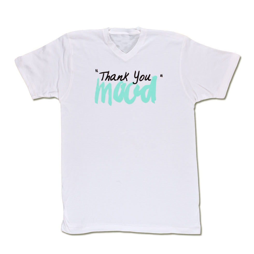 White and Green Thank You Mood T-Shirt