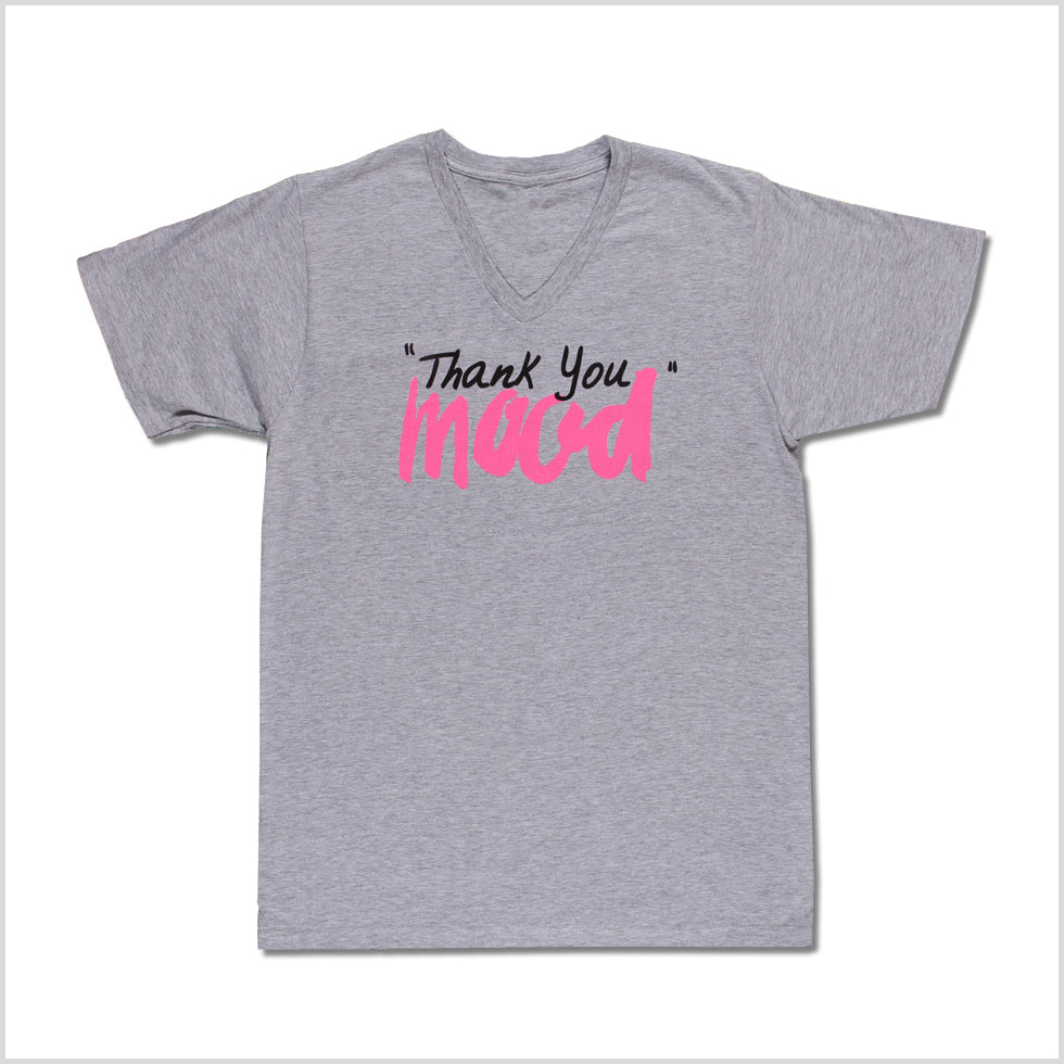 Grey and Pink Thank You Mood T-Shirt