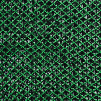 Black and Bright Green Lacey Diamonds Acrylic Knit