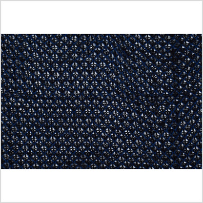 Lacey Diamonds Acrylic Knit - Black and Royal Blue Full