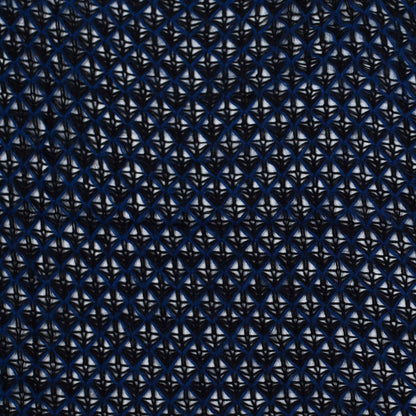 Lacey Diamonds Acrylic Knit - Black and Royal Blue