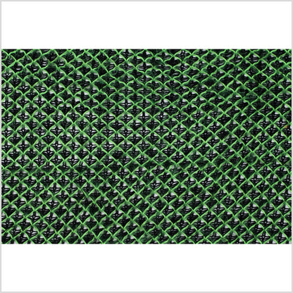 Black and Neon Green Lacey Diamonds Acrylic Knit - Full