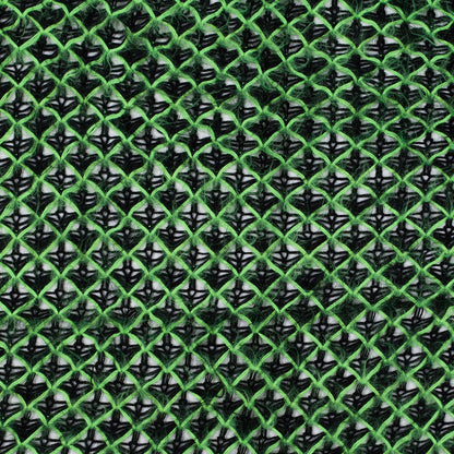 Black and Neon Green Lacey Diamonds Acrylic Knit