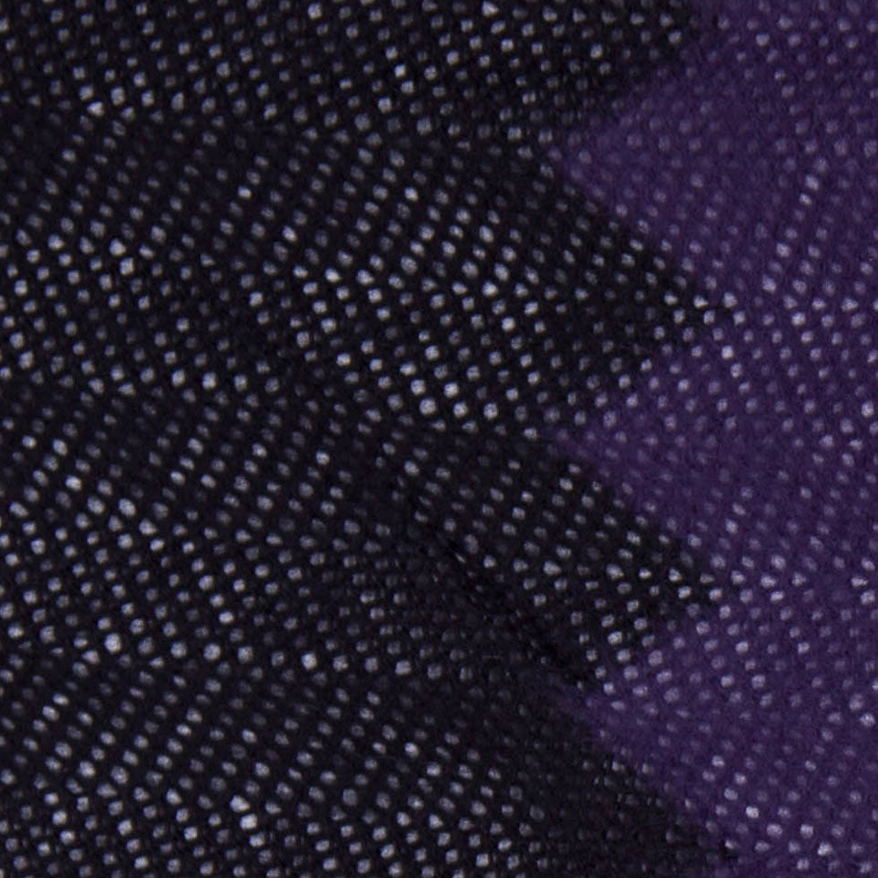 Purple, Black and White Big Zig Zags Soft Sweater Knit - Detail
