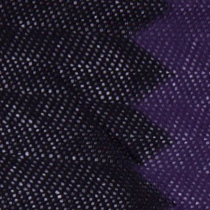 Purple, Black and White Big Zig Zags Soft Sweater Knit - Detail