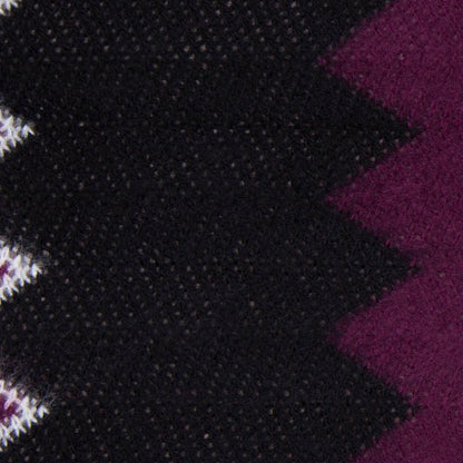 Deep Grape and Gray Big Zig Zags Soft Sweater Knit Detail